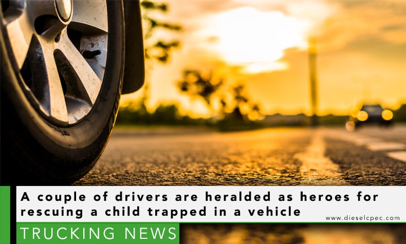 Drivers heroes rescuing a child
